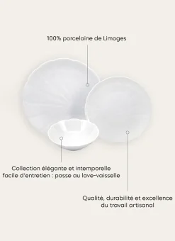 Bouchara Assiette^ASSIETTE À DESSERT EN PORCELAINE DE LIMOGES TAHITI