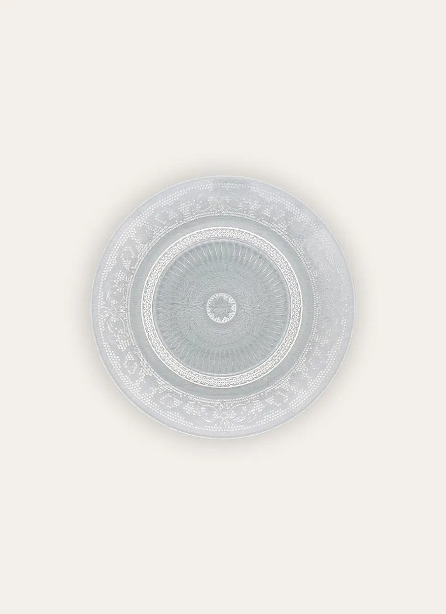 Bouchara Assiette^ASSIETTE À PAIN EN VERRE À MOTIFS GRAVÉS