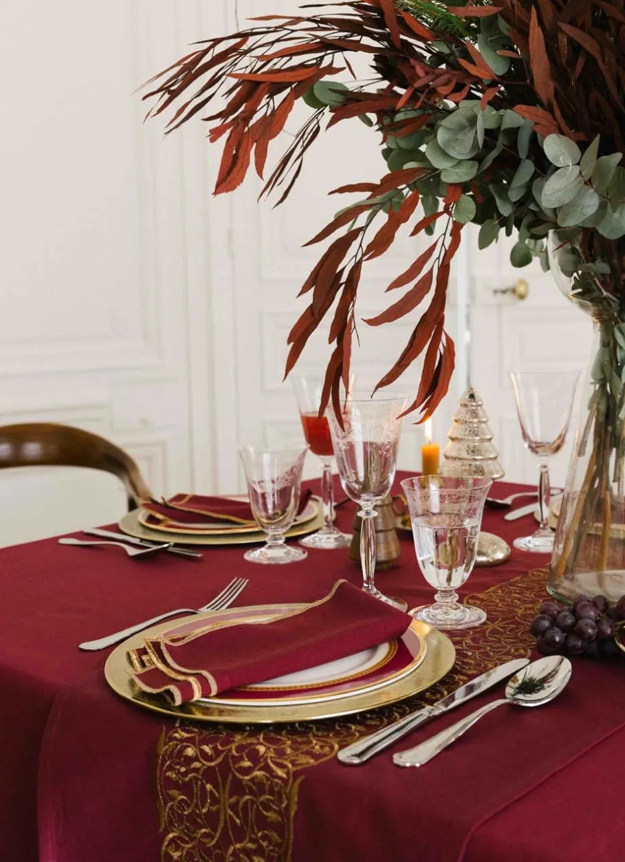 Bouchara Assiette^ASSIETTE PLATE EN PORCELAINE ESPRIT VÉNITIEN