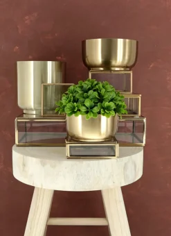 Bouchara Boîte De Rangement^BOÎTE EN VERRE ET LAITON PETIT FORMAT