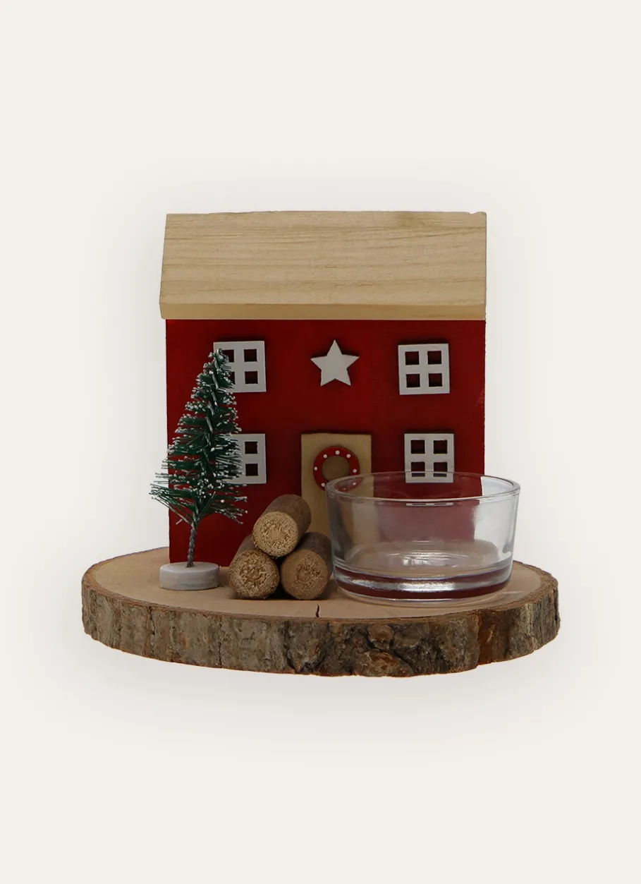 Bouchara Décoration De Noël^BOUGEOIR DE NOËL MAISON DANS LA FORÊT