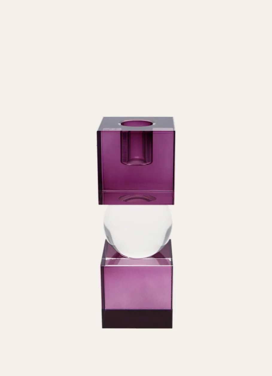 Bouchara Bougeoir, Lanterne^BOUGEOIR EN CRISTAL