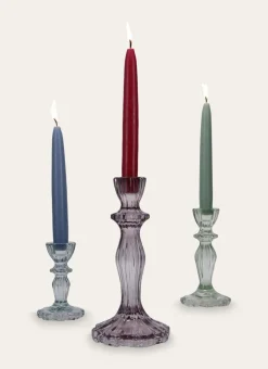 Bouchara Bougeoir, Lanterne^BOUGEOIR EN VERRE ESPRIT CHANDELIER