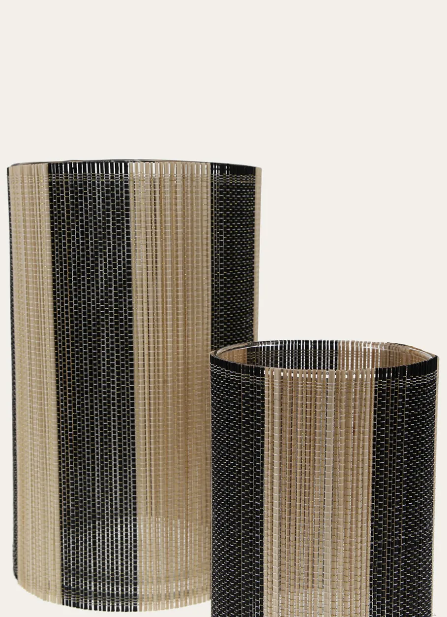 Bouchara Bougeoir, Lanterne^BOUGEOIR EN VERRE ET BAMBOU PETIT MODÈLE