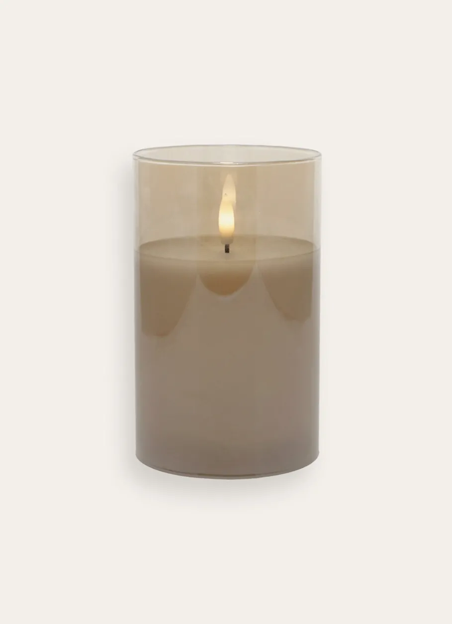 Bouchara Bougie^BOUGIE LED AVEC PHOTOPHORE EN VERRE