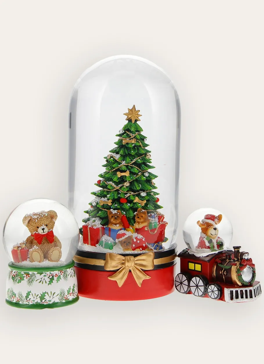 Bouchara Décoration De Noël^BOULE À NEIGE LUMINEUSE - SAPIN DÉCORÉ ET CHIENS
