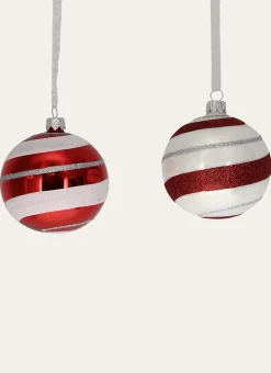Bouchara Décoration De Noël^BOULE À RAYURES ET PAILLETTES (MODÈLE ALÉATOIRE)
