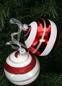 Bouchara Décoration De Noël^BOULE À RAYURES ET PAILLETTES (MODÈLE ALÉATOIRE)