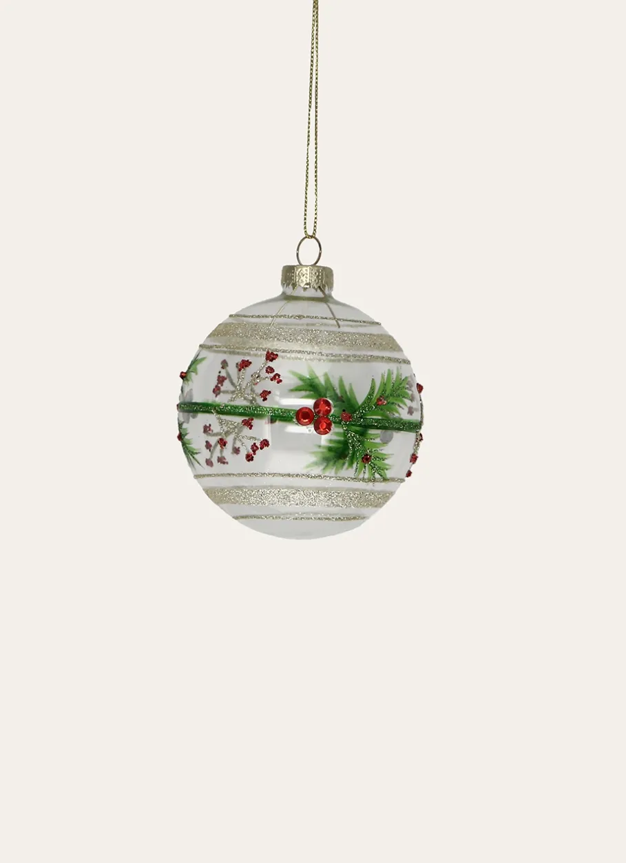 Bouchara Décoration De Noël^BOULE EN VERRE AVEC BAIES ET BRANCHES EN STRASS