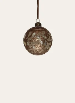 Bouchara Décoration De Noël^BOULE EN VERRE FEUILLES ET CARREAUX