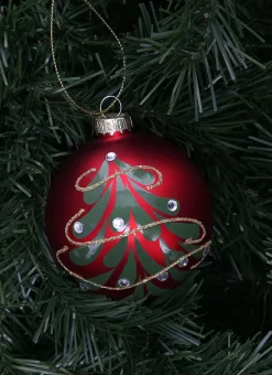 Bouchara Décoration De Noël^BOULE EN VERRE SAPIN ET GUIRLANDE AVEC STRASS