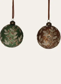 Bouchara Décoration De Noël^BOULE FEUILLES ET PAILLETTES (COLORIS ALÉATOIRE)