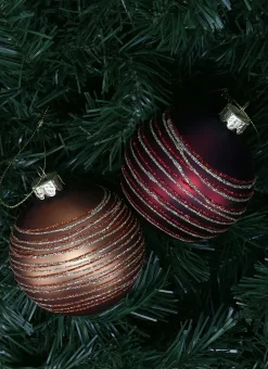 Bouchara Décoration De Noël^BOULE RAYURES À PAILLETTES (COLORIS ALÉATOIRE)