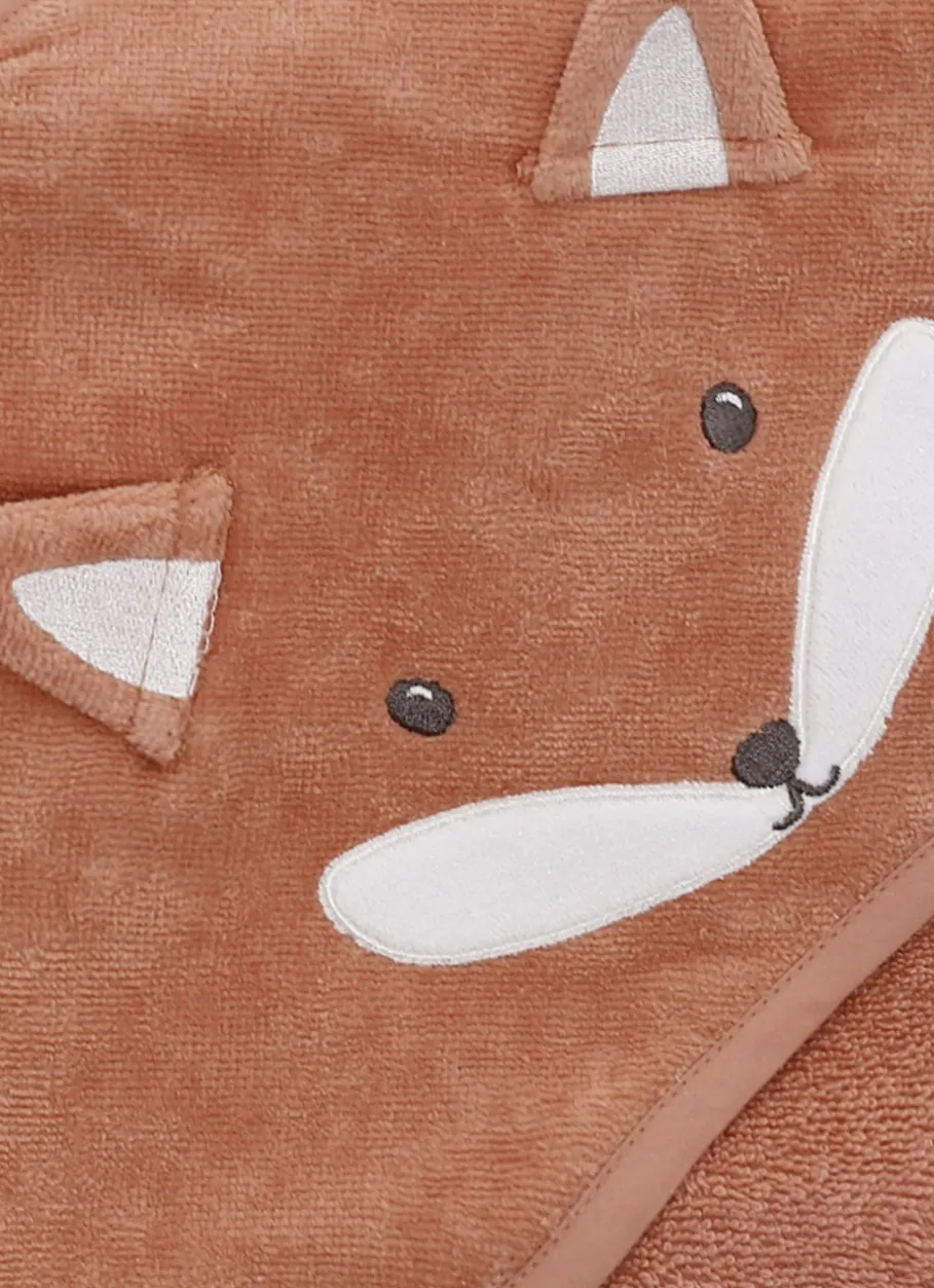 Enfant Bouchara Linge De Bain^CAPE DE BAIN EN VELOURS ÉPONGE RENARD BRODÉ