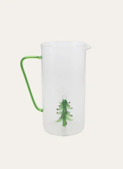 Bouchara Verre, Théière, Carafe^CARAFE DE NOËL AVEC UNE DÉCORATION SAPIN