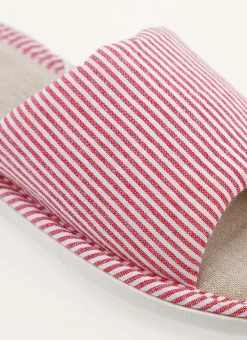 Bouchara Homewear, Accessoire^CHAUSSON OUVERT À RAYURES