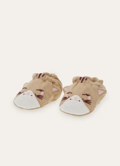 Enfant Bouchara Les Essentiels De Bebe^CHAUSSONS POUR BÉBÉ EN COTON AVEC TÊTE DE CHAT