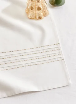 Bouchara Chemin De Table|Table De Noël^CHEMIN DE TABLE PLISSÉ BRODÉ FILS DORÉS