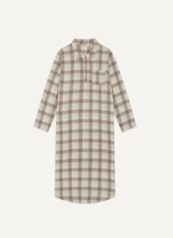 Bouchara Pyjama, Chemise De Nuit^CHEMISE DE NUIT À CARREAUX EN COTON FLANELLE LOVE