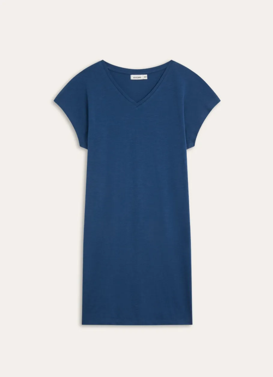 Bouchara Pyjama, Chemise De Nuit^CHEMISE DE NUIT MANCHES COURTES COL V EN COTON