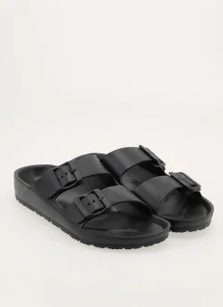 Bouchara Homewear, Accessoire^CLAQUETTES EN PLASTIQUE À DOUBLE BOUCLES