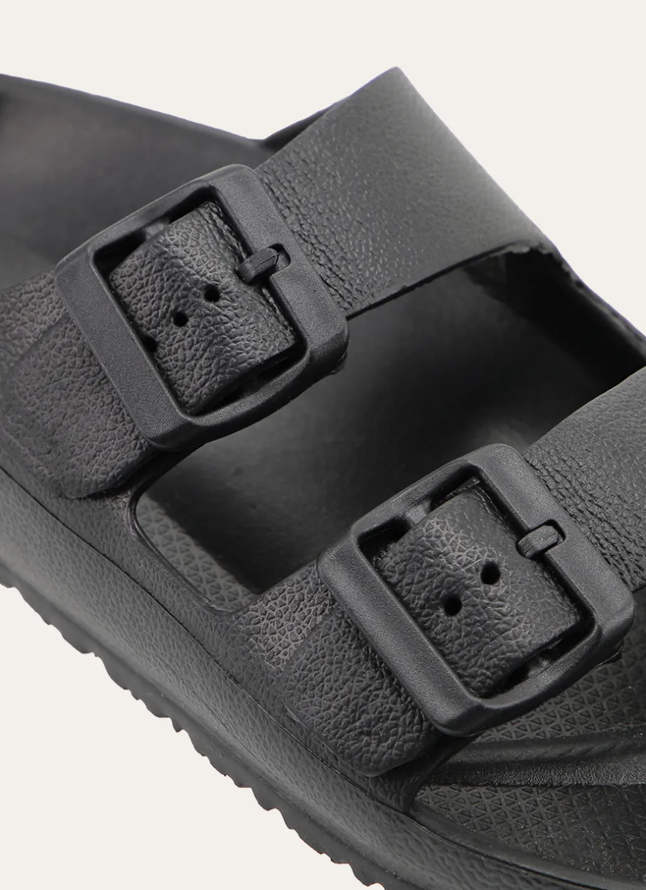 Bouchara Homewear, Accessoire^CLAQUETTES EN PLASTIQUE À DOUBLE BOUCLES