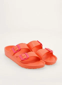 Bouchara Homewear, Accessoire^CLAQUETTES EN PLASTIQUE À DOUBLE BOUCLES