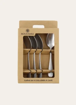 Bouchara Couverts^COFFRET DE 4 CUILLÈRES À CAFÉ RÉTRO
