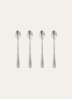 Bouchara Couverts^COFFRET DE 4 GRANDE CUILLÈRES À THÉ EN ACIER RÉTRO