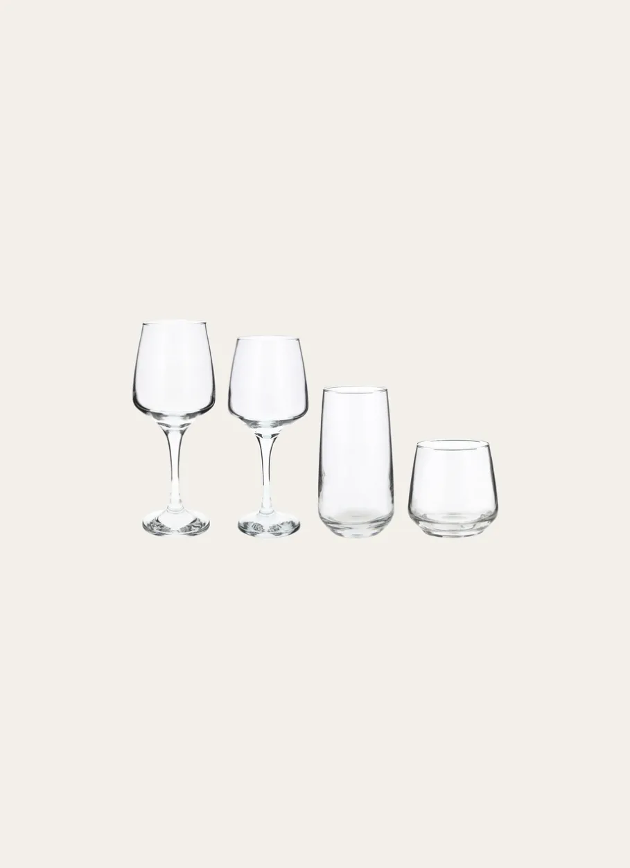 Bouchara Verre, Théière, Carafe^COFFRET DE 6 VERRES À PIED FORME TRAPÈZE