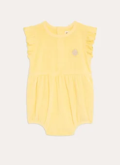 Enfant Bouchara Les Essentiels De Bebe^COMBINAISON EN ÉPONGE UNIE BRODERIE COQUILLAGE