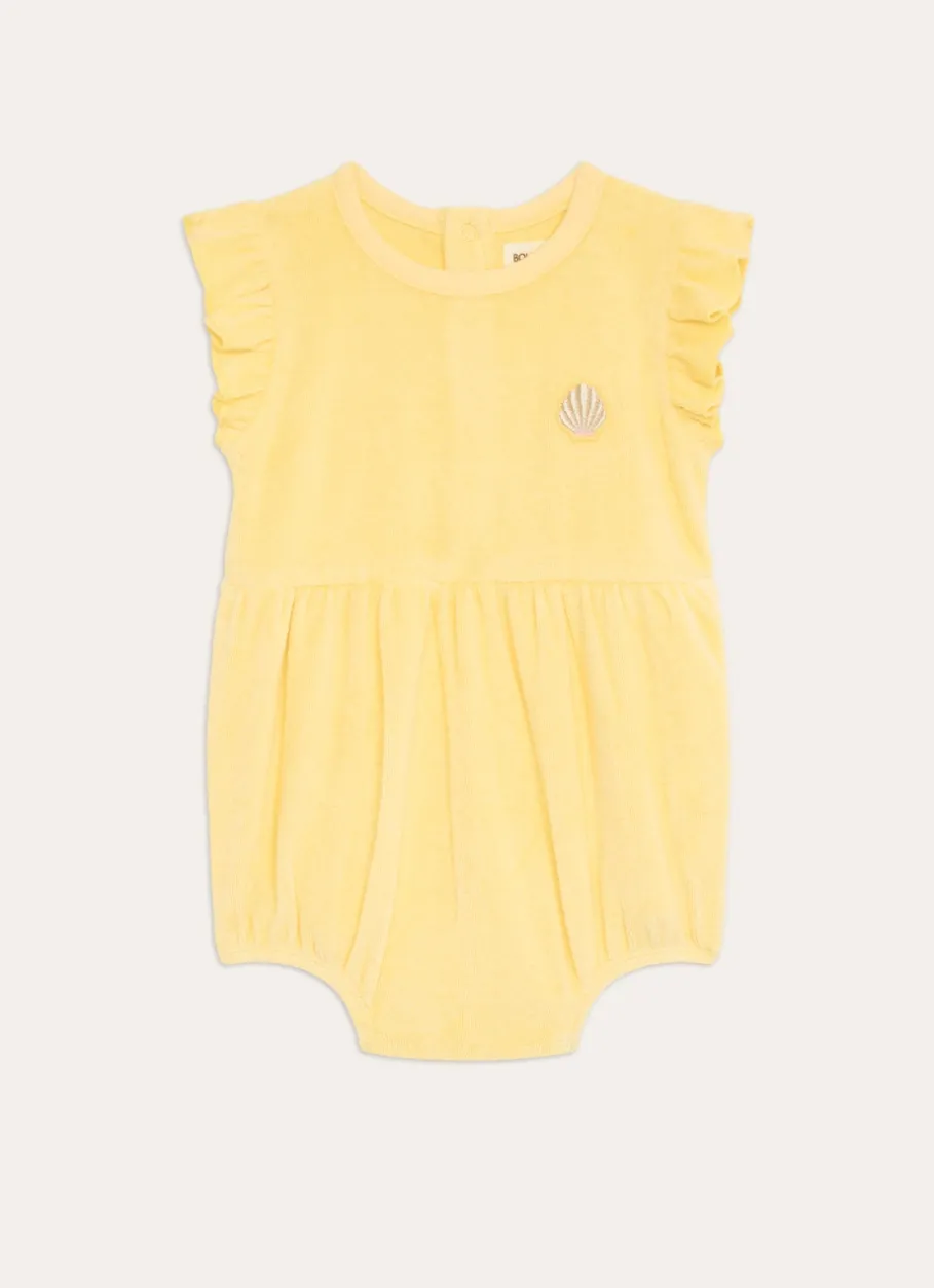 Enfant Bouchara Les Essentiels De Bebe^COMBINAISON EN ÉPONGE UNIE BRODERIE COQUILLAGE