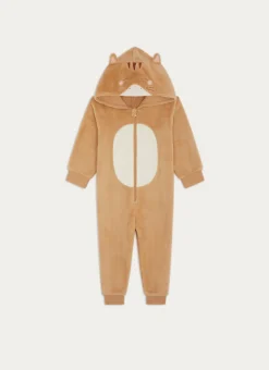 Enfant Bouchara Les Essentiels De Bebe^COMBINAISON ZIPPÉE EN POLAIRE AVEC CHAT BRODÉE