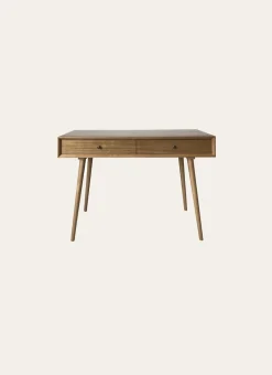 Bouchara Table, Console^CONSOLE EN BOIS BLOND 2 TIROIRS
