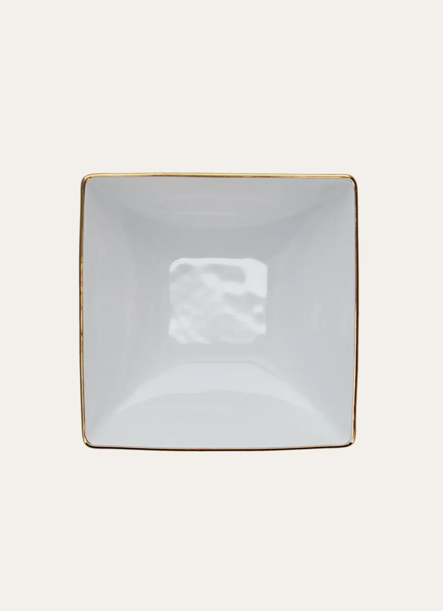 Bouchara Coupelle|Table De Noël^COUPELLE CARRÉE EN PORCELAINE AVEC LISERÉ DORÉ