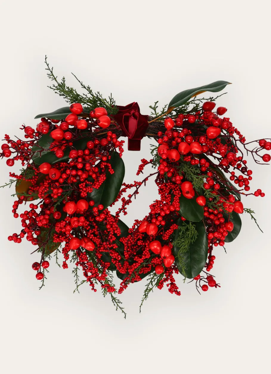 Bouchara Décoration De Noël^COURONNE DE BAIES S À SUSPENDRE