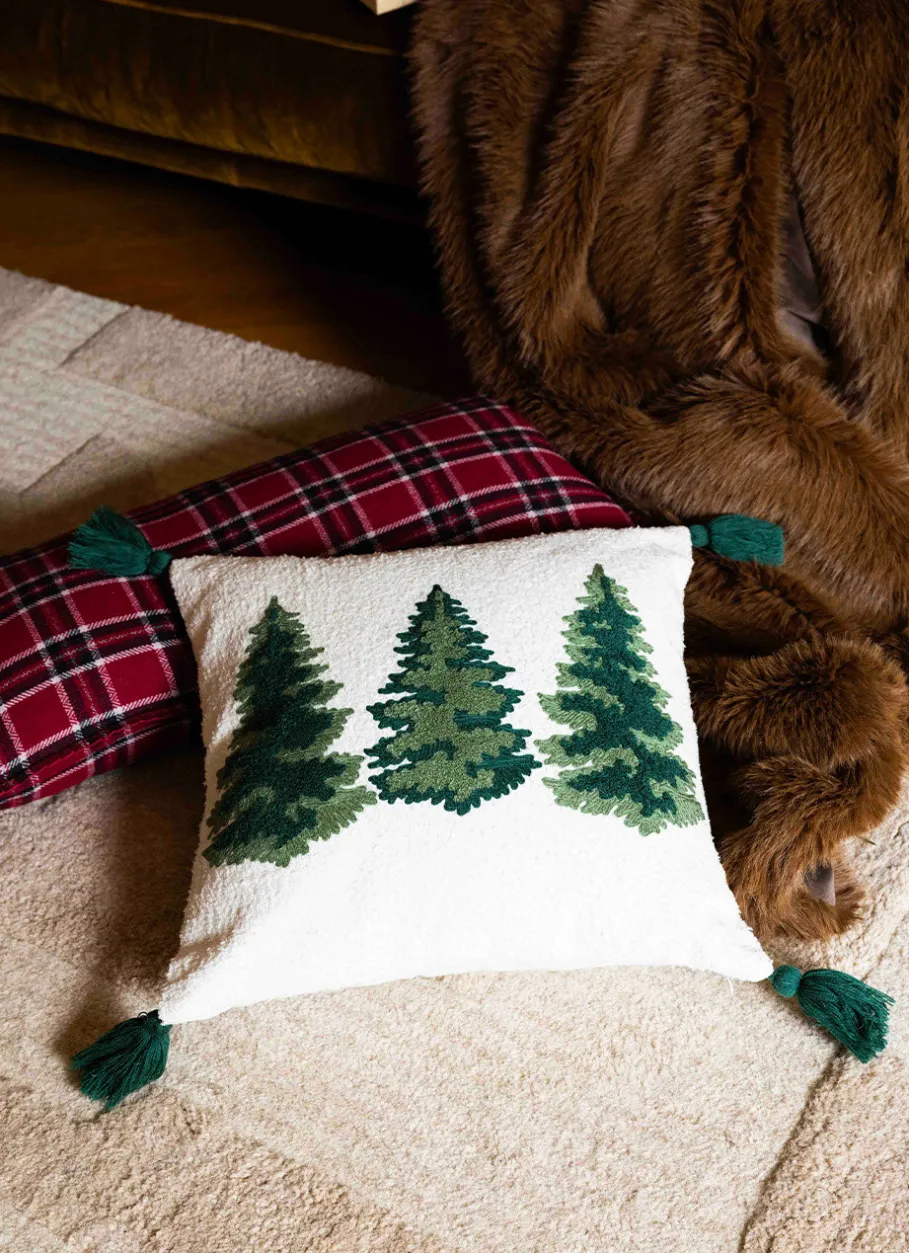 Bouchara Coussin, Coussin De Sol^COUSSIN À CARREAUX EN LAINAGE JACQUARD