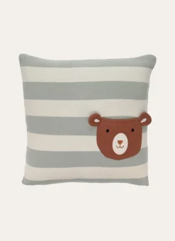 Enfant Bouchara Decoration, Rangement^COUSSIN CARRÉ EN TRICOT DE COTON AVEC POCHE OURS