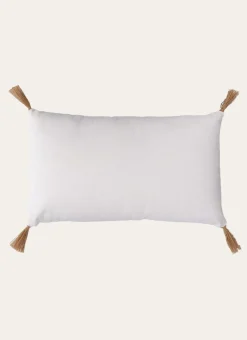 Bouchara Coussin, Coussin De Sol^COUSSIN EN COTON UNI AVEC POMPONS EN JUTE