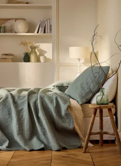 Bouchara Jete De Lit, Edredon^COUVRE-LIT UNI EN COTON FLORENCE