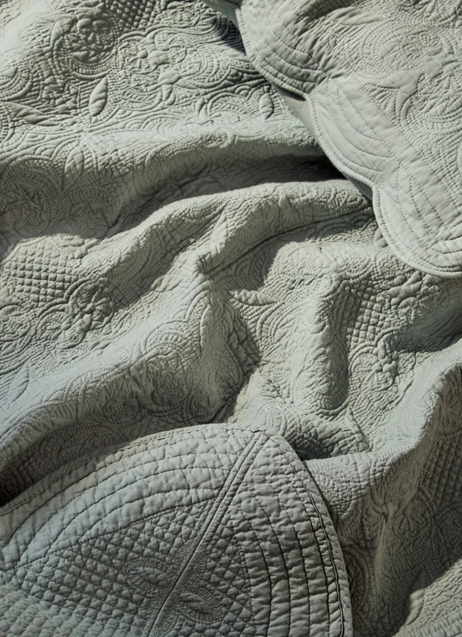 Bouchara Jete De Lit, Edredon^COUVRE-LIT UNI EN COTON FLORENCE