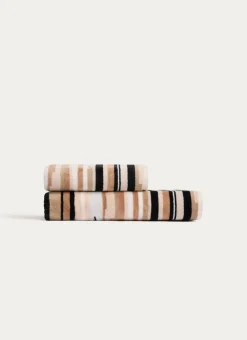 Bouchara Linge De Bain Fantaisie^DRAP DE DOUCHE EN VELOURS À RAYURES