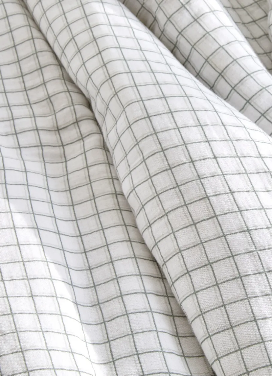 Enfant Bouchara Linge De Lit^DRAP HOUSSE BÉBÉ EN GAZE DE COTON À CARREAUX