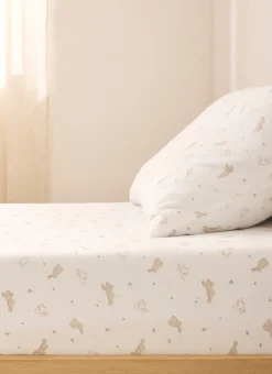 Enfant Bouchara Linge De Lit^DRAP HOUSSE BÉBÉ EN JERSEY DE COTON IMPRIMÉ LAPIN