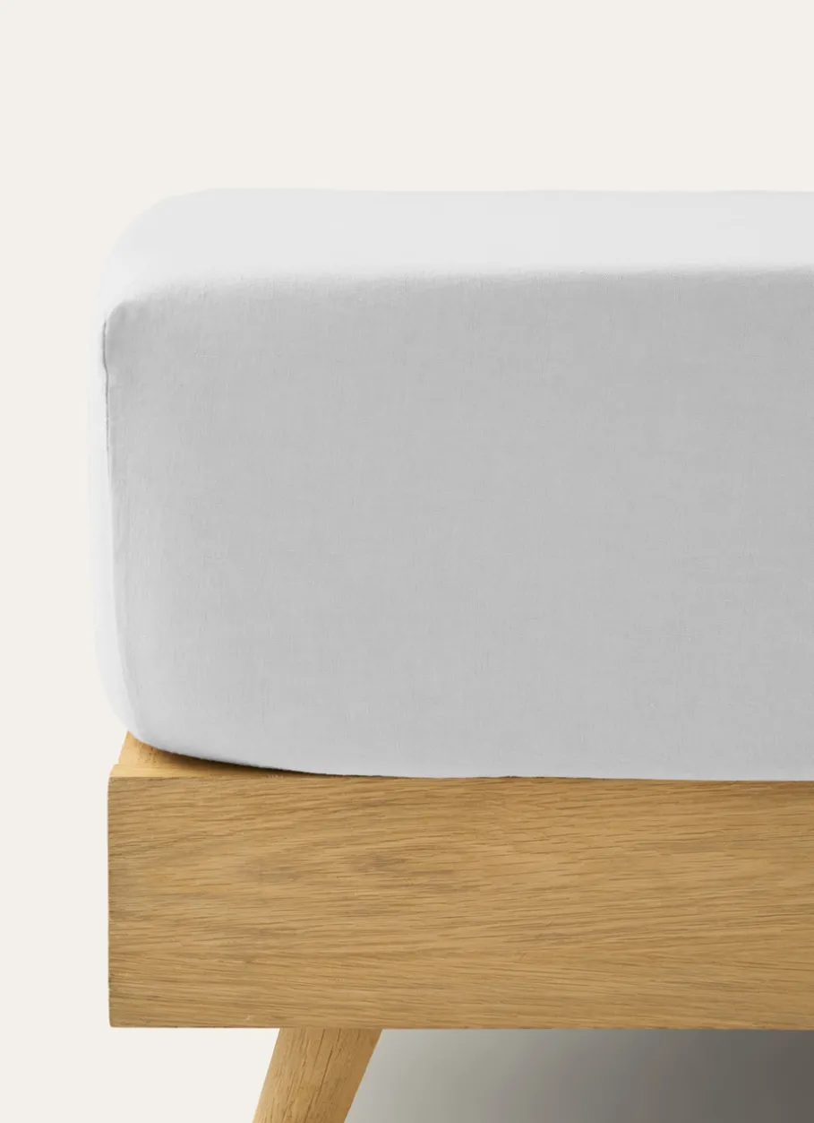 Bouchara Drap Uni^DRAP HOUSSE EN LIN LAVÉ UNI 165GR