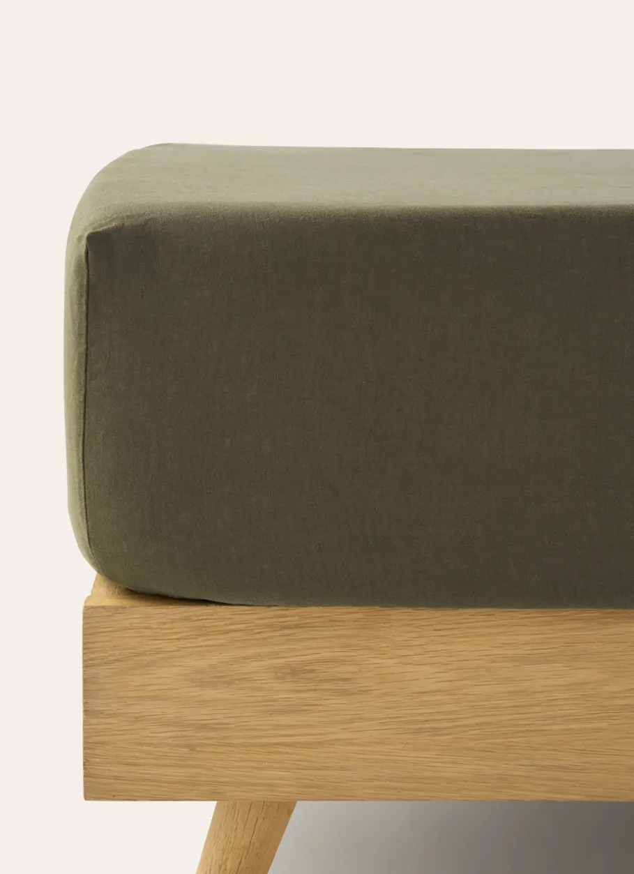 Bouchara Drap Uni^DRAP HOUSSE EN LIN LAVÉ UNI 165GR