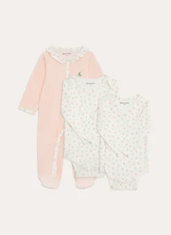 Enfant Bouchara Les Essentiels De Bebe^ENSEMBLE GRENOUILLÈRE ET BODY CERISES