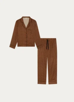 Bouchara Pyjama, Chemise De Nuit^ENSEMBLE PYJAMA EN SATIN IMPRIMÉ GÉOMÉTRIQUE