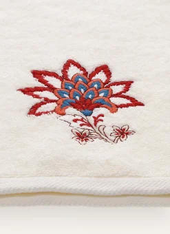 Bouchara Torchon, Essuie-Mains^ESSUIE-MAINS EN ÉPONGE FLEUR BRODÉE