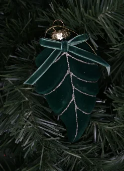 Bouchara Décoration De Noël^FEUILLE À SUSPENDRE EN VERRE ET VELOURS